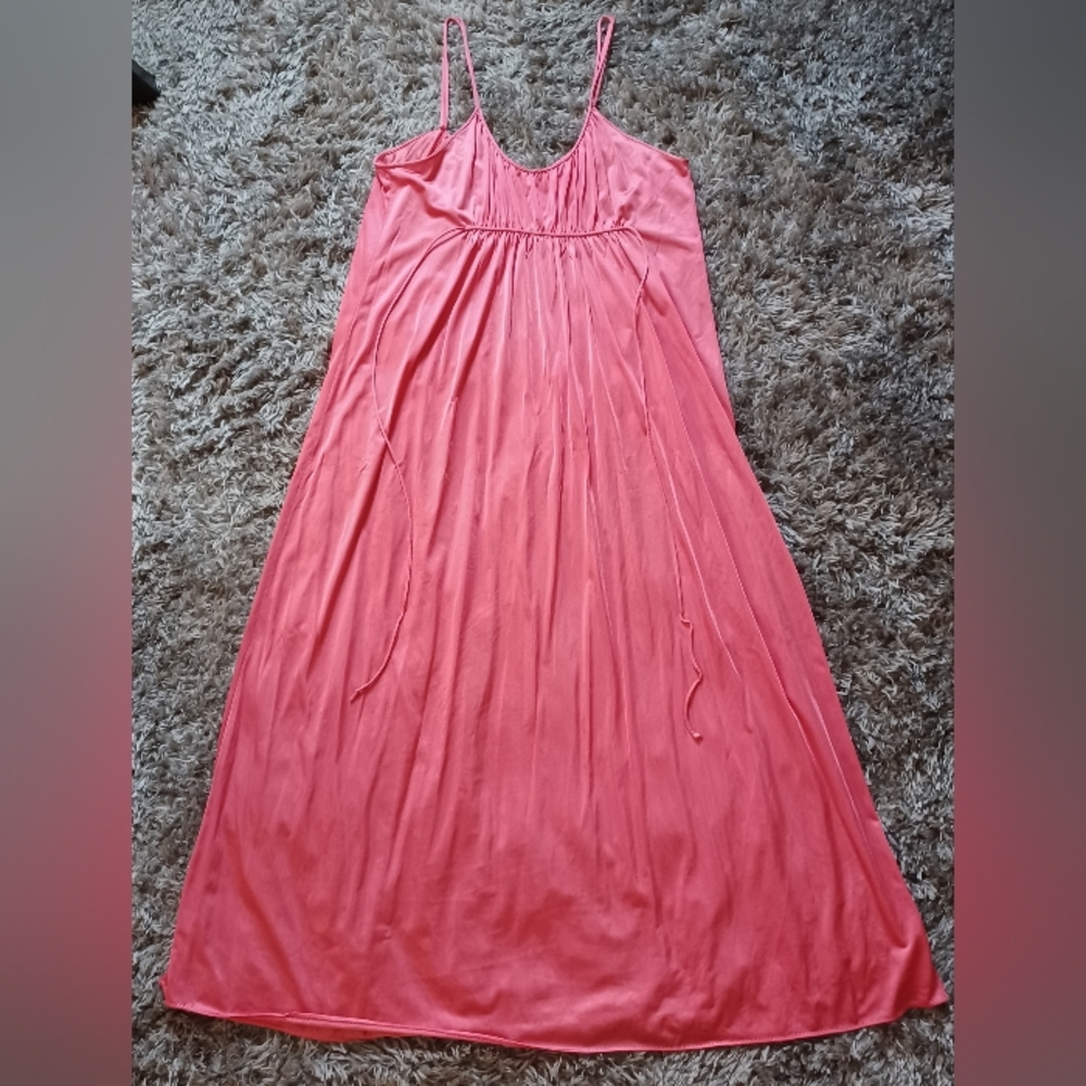 Flowy Coral Maxi Dress